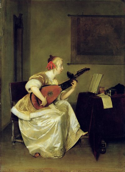 The Lute Player by Gerard ter Borch
