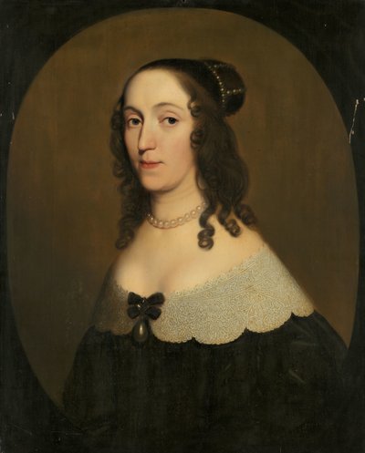 Portrait of Louise Christina, Countess of Solms-Braunfels by Gerard van Honthorst (workshop of)