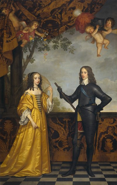 Double-Portrait of William II, Prince of Orange, and His Wife Mary Stuart by Gerard van Honthorst