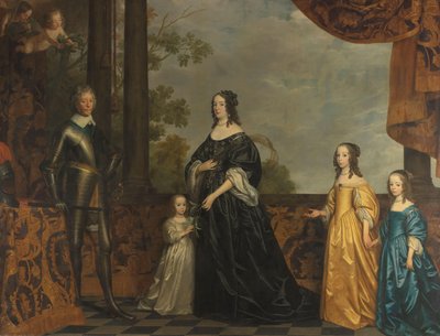 Frederick Henry, his Consort Amalia of Solms, and their Three Youngest Daughters by Gerard van Honthorst