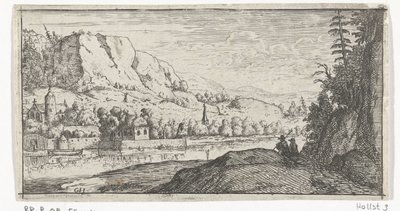 River in a Mountain Landscape by Gerard van Honthorst