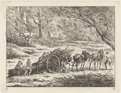 Landscape with a Cart Pulled by Two Horses by Gerard van Nijmegen