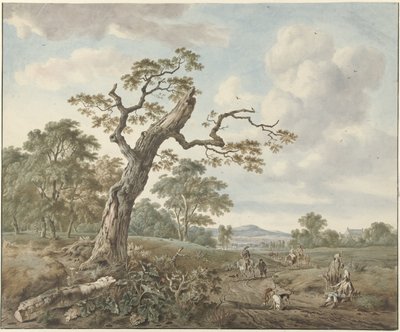 Landscape with Hunting Party on a Country Road by Gerard van Nijmegen