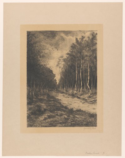 Forest Path with Two Riders by Gerarda Wilhelmina ten Hoet (signed by artist)
