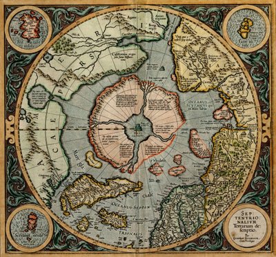 Septentrionalium Terrarum Descriptio, c.1595 by Gerardus (after) Mercator