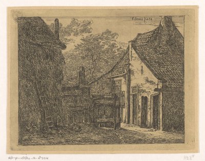 Farm with Haystack by Gerardus Emaus de Micault