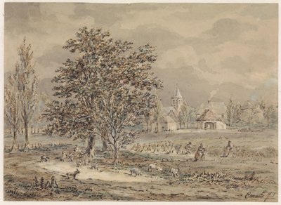 View of the Village of Zoelmond by Gerardus Emaus de Micault
