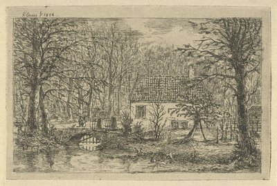 House with Bridge over Ditch (The Hunter