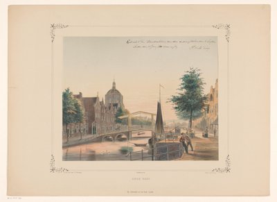 View of the Oude Vest in Leiden Oude Vest by Gerardus Johannes Bos
