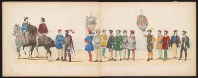 Masquerade of Leiden Students, 1855 (plate 13) by Gerardus Johannes Bos