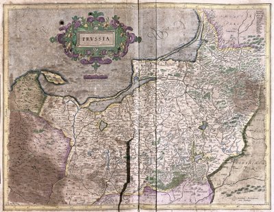 Antique map of Poland - today Lithuania by Gerardus Mercator