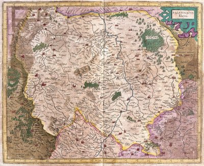 Bavarian Region and the River Danube, Germany (engraving) by Gerardus Mercator