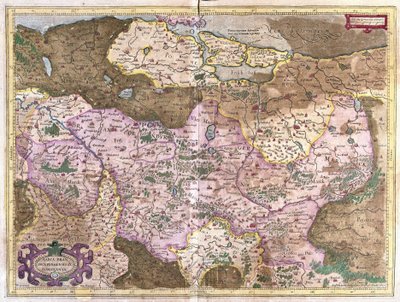 Brandenburg and Berlin, Germany (engraving) by Gerardus Mercator