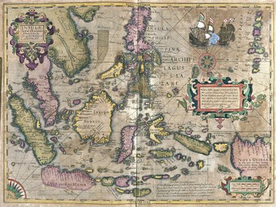 Eastern India with Borneo and Philippine (engraving) by Gerardus Mercator