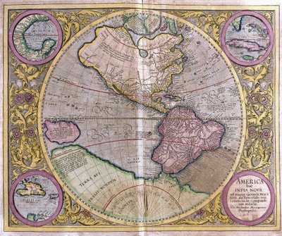 North and South America and New Guinea by Gerardus Mercator