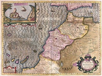 Northwest Africa with the Canaries (engraving) by Gerardus Mercator