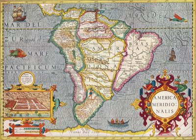South America America Meridionalis: from the Atlas of Gerardus Mercator by Gerardus Mercator