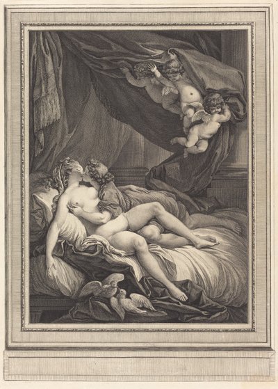 Venus and Adonis by Geraud Vidal after Charles Monnet