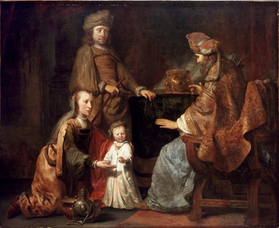 The Infant Samuel brought by Hannah to Eli by Gerbrand van den Eeckhout