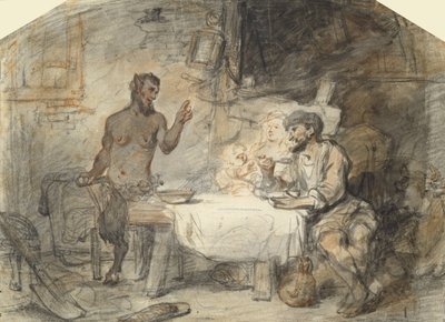 The Satyr and the Peasant by Gerbrand van den Eeckhout