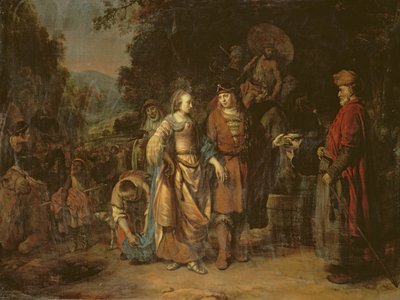 Isaac and Rebecca by the Well of Lahai-roi by Gerbrandt van den Eeckhout