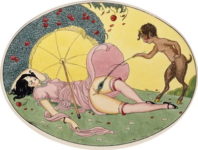 A Satyr and a Young Girl, c.1917 by Gerda Marie Frederike Wegener