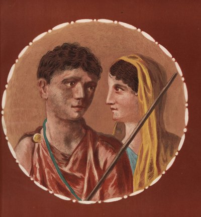 Portrait of a Man and Woman from an Unidentified House in Pompeii by Geremia Discanno