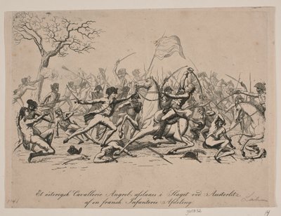 An Austrian Cavalry Attack Repulsed at the Battle of Austerlitz by Gerhard Ludvig Lahde