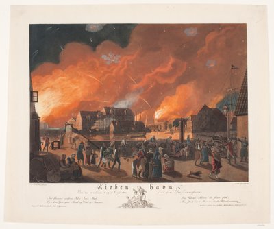Copenhagen, Night Between 4th and 5th September Seen from Christianshavn by Gerhard Ludvig Lahde