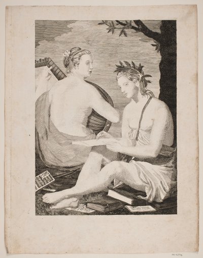 Terpsichore and Calliope by Gerhard Ludvig Lahde