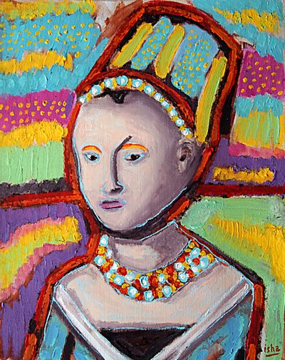 Portrait of Young Girl after Christus, 2020 by Gerhardt Isringhaus