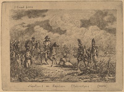 Napoleon I and Captain Elphinstone by Gerhardus Emaus de Micault