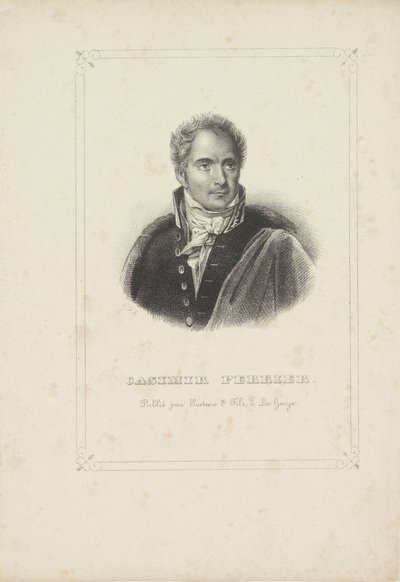 Portrait of Casimir Pierre Périer (Series of Portraits by Soetens & Fils from 1838) by Gerhardus Fredericus Eilbracht