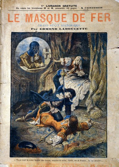 Le Masque de Fer, cover of novel by Edmond Ladoucette by Gerlier