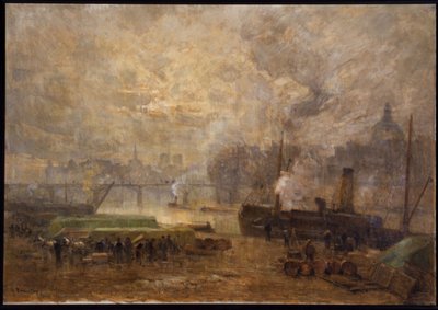 The Seine at Port Saint-Nicolas, circa 1900 by Germain Eugene Bonneton