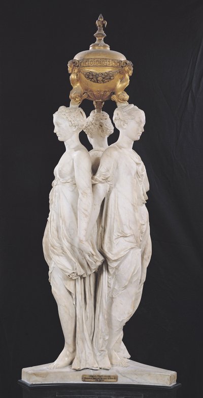The Three Graces, funerary monument with the heart of Henri II by Germain Pilon