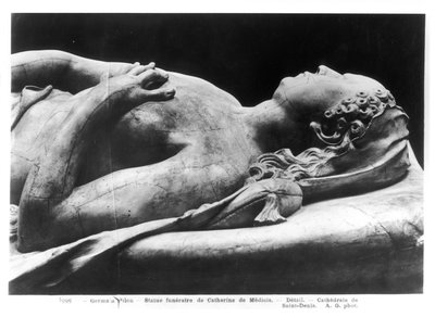 Tomb of Catherine de Medici and Henri II, detail of the effigy of Catherine, 1562-73 by Germain Pilon