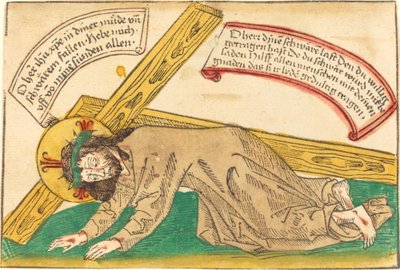 Christ Falling Under the Weight of the Cross by German 15th Century