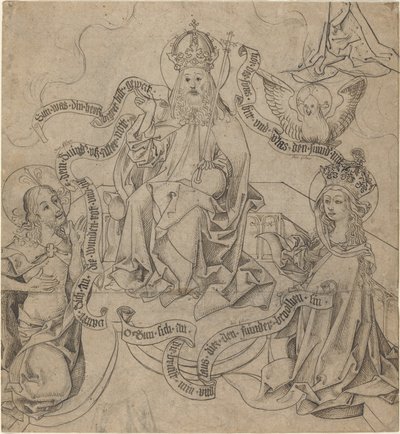 Christ and Mary Interceding with God the Father by German 15th Century
