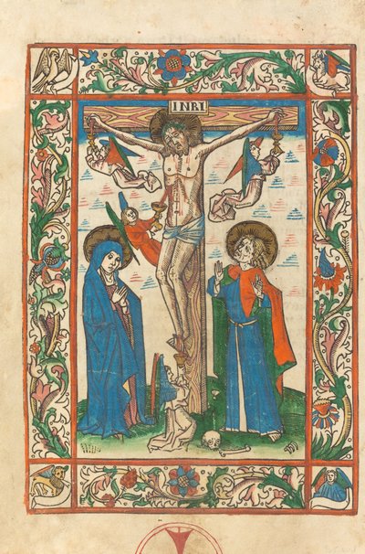 Christ on the Cross with Angels by German 15th Century