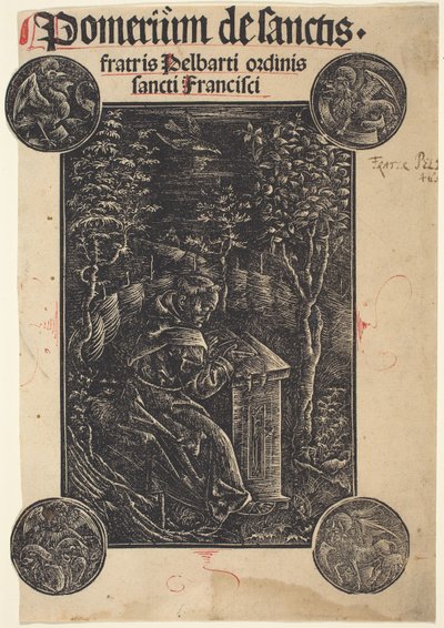 Franciscan, Pelbartus of Temesvar, in a Garden by German 15th Century
