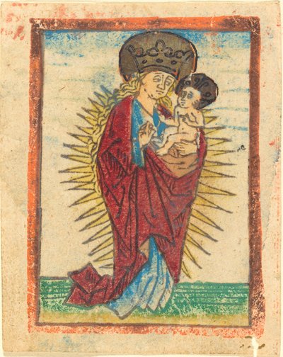 Madonna and Child in a Glory by German 15th Century