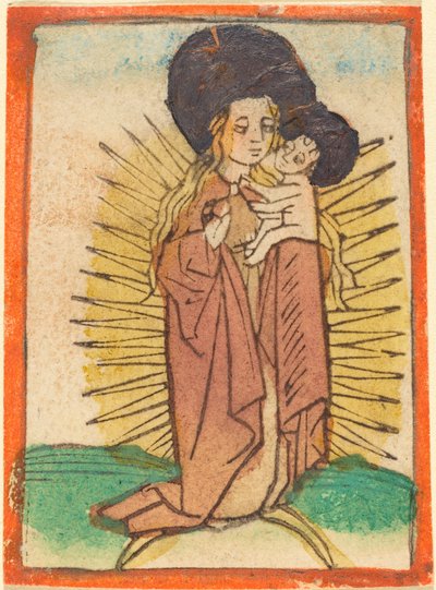 Madonna and Child in a Glory Standing on a Crescent Moon by German 15th Century