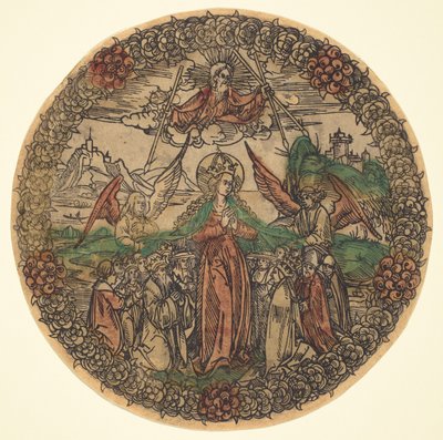 Madonna in a Wreath of Roses by German 15th Century