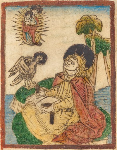 Saint John on the Island of Patmos by German 15th Century