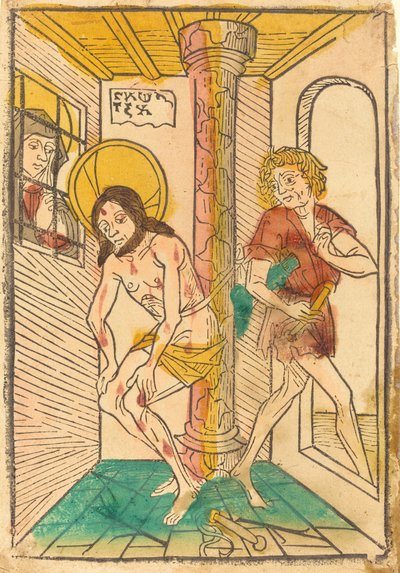 The Flagellation in the Presence of Mary by German 15th Century