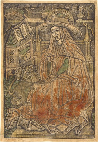 Saint Jerome in His Study by German 15th Century or Master of the Aachen Madonna