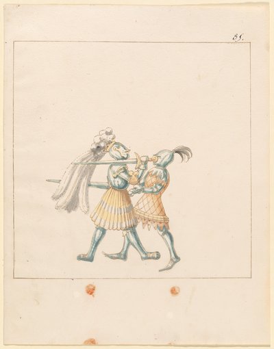 Freydal, The Book of Jousts and Tournament of Emperor Maximilian I: Combats on Foot (Jousts)(Volume III): Plate 165 by German 16th Century