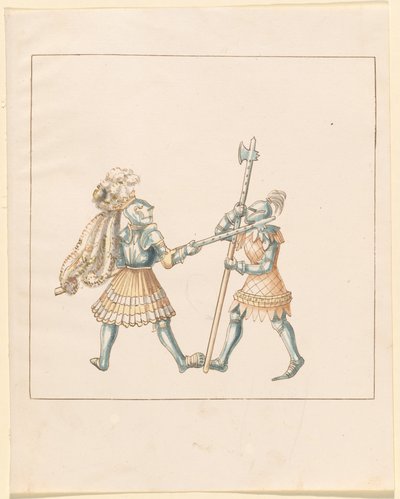 Freydal, The Book of Jousts and Tournament of Emperor Maximilian I: Combats on Foot (Jousts)(Volume III): Plate 144 by German 16th Century