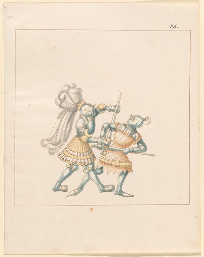 Freydal, The Book of Jousts and Tournament of Emperor Maximilian I: Combats on Foot (Jousts)(Volume III): Plate 164 by German 16th Century